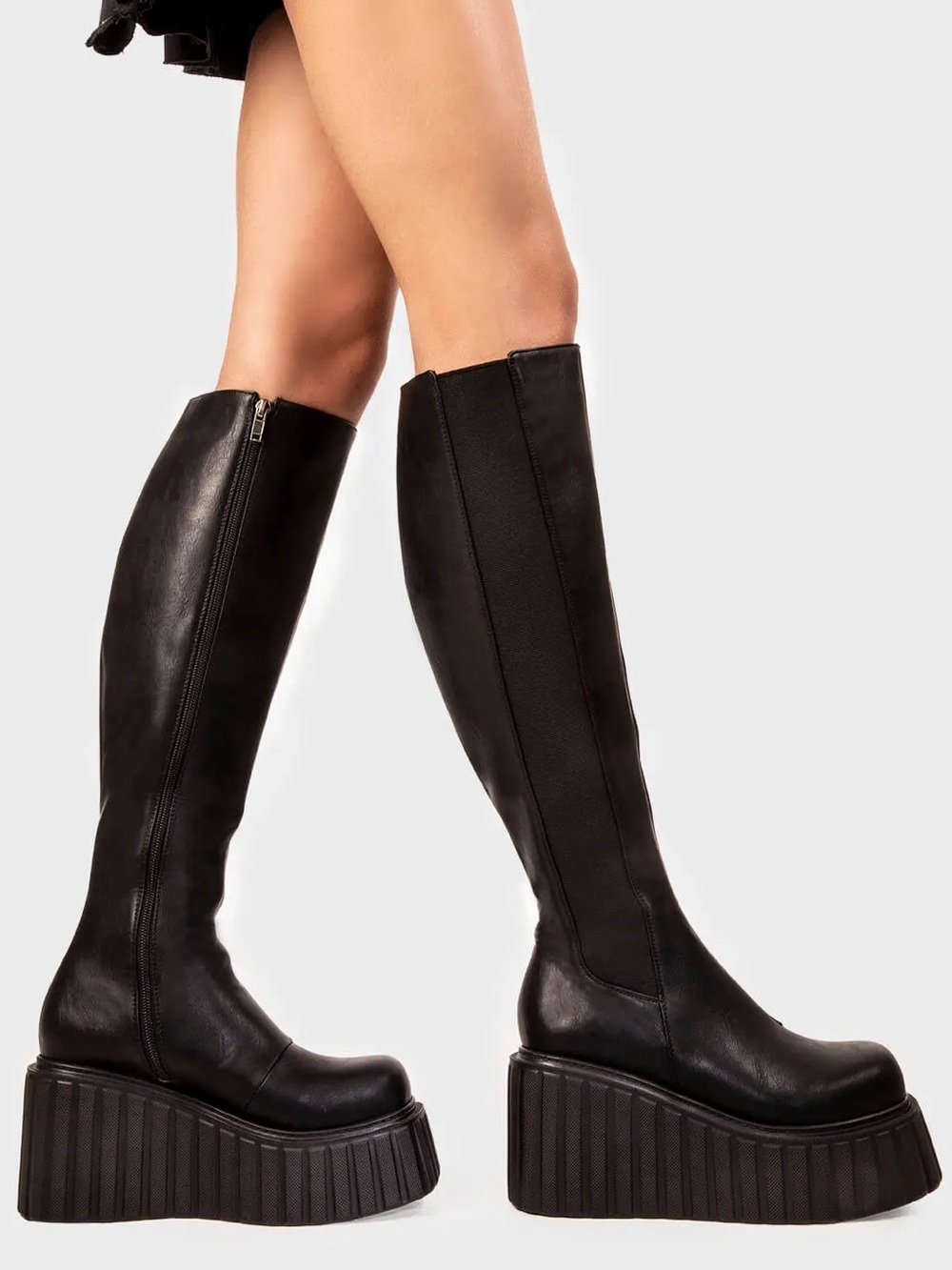 SWITCHING UP CHUNKY CREEPER PLATFORM KNEE HIGH BOOTS